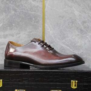 Dernier modèle 2025 – Chaussures habillées pour hommes en cuir de vachette, à bout carré, pour le bureau et les occasions formelles, à lacets, respirantes et légères - Product Image 3