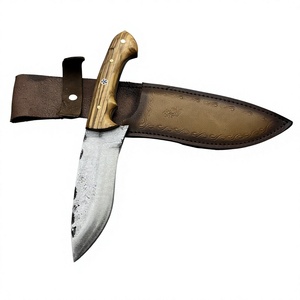 มีดล่าสัตว์ Jexa Jexa-HC-175 Bowie ใบมีดเหล็กกล้าคาร์บอนสูง คมตัดบางส่วนเป็นหยัก ด้ามไม้มะกอก น้ำหนักเบา - Product Image 5