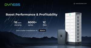 Dyness 30kwh 60kwh 100kwh LiFePO4バッテリー 100AH 200AH内蔵BMSシステム 壁掛け式充電式51.2Vリチウムイオンバッテリー - Product Image 5