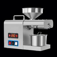 Presse à huile 820W en acier inoxydable avec contrôle de température pour l'extraction de l'huile d'arachide, de sésame et de graines de tournesol à domicile