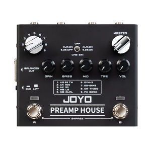 Pedale per <span class=keywords><strong>Chitarra</strong></span> JOYO R-15 Preamp House in Lega di Alluminio Nero, 18 Toni, Doppio Canale, Distorsione e Suono Pulito per <span class=keywords><strong>Chitarra</strong></span> Elettrica, Effetto Lonestar - Product Image 1