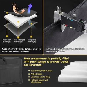 Échantillon Gratuit : Housse de Transport Rembourrée pour Piano Électronique, Imperméable et Durable, avec Rembourrage en Mousse de 10 mm pour Instruments de Musique - Product Image 5