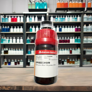 Reactivos Generales <span class=keywords><strong>de</strong></span> Laboratorio Azul <span class=keywords><strong>de</strong></span> <span class=keywords><strong>Metileno</strong></span> Trihidratado Número CAS 7220-79-3 82%+IND 25g Fórmula Lineal C16H18ClN3S 3H2O Peso Molecular 373.9 - Product Image 2