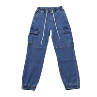 Vente en gros de pantalons amples décontractés à jambes larges pour femmes, à la mode, taille mi-basse, pantalons en jean délavés pour femmes
