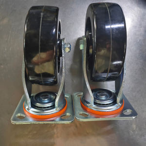 Ruedas Giratorias Industriales Resistentes al Calor <span class=keywords><strong>de</strong></span> 6 Pulgadas, Ruedas <span class=keywords><strong>de</strong></span> Poliéster Negro para Trabajo Pesado, Aptas para Altas Temperaturas - Product Image 4