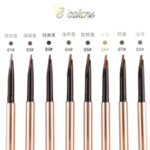 <span class=keywords><strong>Crayon</strong></span> à sourcils <span class=keywords><strong>microblading</strong></span> 2-en-1 imperméable de haute qualité, brun moyen, végétalien, double embout, marque privée - Product Image 2