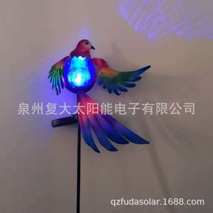 ไฟสวนพลังงานแสงอาทิตย์รูปนกแก้ว LED สำหรับตกแต่งสนามหญ้ากลางแจ้ง กันน้ำ ตั้งพื้นได้ - Product Image 2