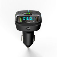 Nouveau chargeur de voiture modulateur BT 5.4 mains libres 20W, adaptateur double USB Type C 2.4A, lecteur MP3 de voiture, radio FM sans fil