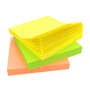 Fluorescent Sticky Notes Simple Solid Color Tearable Memo <b>Pads</b> Office Note <b>Paper</b> Student Self-Stick Notes - Product Image 4
