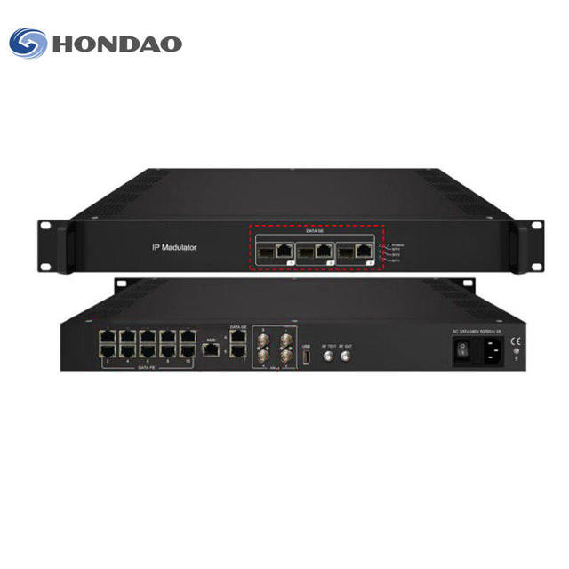 Hondao IPM24E ISDB-T/DVB-T/DVB-C RF in One Device Modulation Dynamic Switching 3 /SFP+2 +10 FE Data Ports IP Modulator