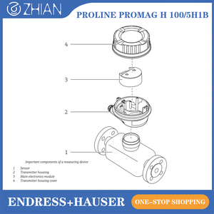 เครื่องวัดอัตราการไหลแบบกะทัดรัด Promag H100 ของแท้จาก E+H สำหรับอุตสาหกรรมอาหาร เครื่องดื่ม และยา ระดับสุขอนามัย Endress Hauser 5H1B - Product Image 6