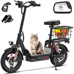 Patinete Eléctrico Plegable con Batería de Litio, Motor de 350W, Ruedas de 14 Pulgadas, Resistente al Agua, Todoterreno, Doble Suspensión, Control Remoto, Largo Alcance - Product Image 1