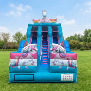 Toboggan aquatique gonflable de qualité commerciale en PVC sur mesure, château gonflable pour enfants, idéal pour la location commerciale et le divertissement - Product Image 1
