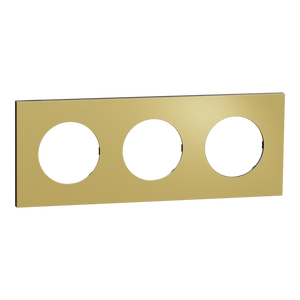 Neuf et Original, <span class=keywords><strong>Plaque</strong></span> de montage électrique S916706 <span class=keywords><strong>Odace</strong></span> M. Brass <span class=keywords><strong>3</strong></span> <span class=keywords><strong>Postes</strong></span> Noire, Garantie d'un an, PLC - Product Image 1