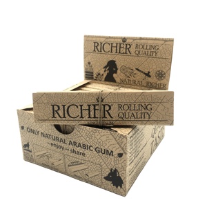 Papel de fumar marrón sin blanquear con diseño de banda de goma, logotipo personalizado, tamaño King, con filtros. - Product Image 1