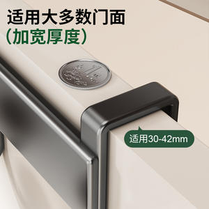 Crochets de porte en métal à forte adhérence avec poignées en bois, crochets de rangement multifonctionnels pour cuisine, installation sans perçage pour manteaux et plus - Product Image 3