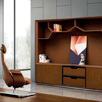 En Bois En Cuir de luxe Moderne Patron Bureau Exécutif Bureau
