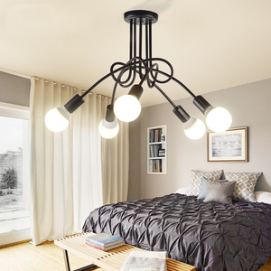 Lustres Rétro Simples Style Industriel Créatif Plafonniers Plafonniers Encastrés Économiques pour Salle à Manger Cuisine Hall Chambre <span class=keywords><strong>Salon</strong></span> - Product Image 4