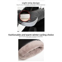 Gants de moto d'hiver à poignée plus polaire et PU chaud pour véhicule électrique et scooter de neige pour vélos de route