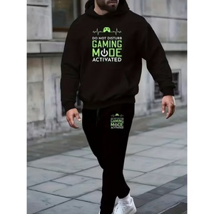 USA Factory Made Tracksuit <b>Men</b> Fashion Hoodies <b>Men</b> Custom Logo Sets Sweatshirt Sweatpants Fleece Hooded <b>Pullover</b> 2 Pieces Set - Product Image 5