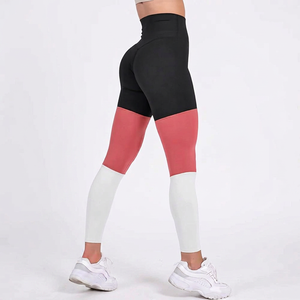Leggings taille haute color block pour le fitness et le yoga – Vêtements de sport en gros - Product Image 1