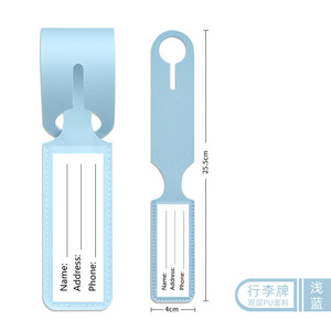 Fashion NA Brand PU Luggage Name Tag Anti Loss Solid Color Travel <b>Suitcase</b> <b>Label</b> X-GP203 - Product Image 6