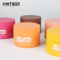 Pots vides en plastique PETG à paroi épaisse de 1oz 2oz 4oz 8oz Pot de gommage au beurre corporel en poudre acrylique marron mat rose orange avec couvercles