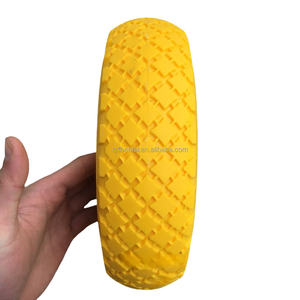 पंचर प्रमाण फ्लैट मुक्त पहियों और टायर ठोस पॉलीयूरेथेन पु रबर टायर फोम भरे पहियों - Product Image 2