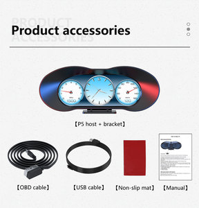 2025 mô hình mới HUD P5 Đồng hồ tốc độ 6.2 inch đầu lên màn hình với đa chức năng báo động tự động mét OBD2 Xe đo phụ kiện xe hơi - Product Image 6