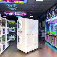 Machine de jeu vidéo personnalisable en gros pour usine, machine à capsules miniatures en métal à 4 joueurs avec accepteurs de billets et support anglais