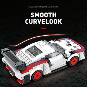 Reobrix 792 para <span class=keywords><strong>935</strong></span>, Set de Bloques de Construcción de Coche de Carreras, Blanco, Rojo, Azul, Serie de Ingeniería, Juguete Electrónico, Modelo a Escala 1:24 - Product Image 4