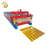 Machine de formage à froid de tôles et panneaux muraux en métal double pour toitures