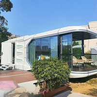 Capsule préfabriquée intelligente et écologique pour salon de toit urbain – Cabine isolée, étanche et ignifuge