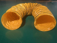 Conduit d'air flexible en PVC ignifuge en spirale de 600 mm x 5 m pour tunnel, laboratoire, sous-sol