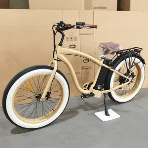 批发多功能城市Ebike 48V 500瓦后电机26英寸 * 4.0脂肪轮胎城市Ebike 7速52伏脂肪轮胎Ebike