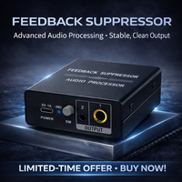 Suppresseur de rétroaction audio professionnel, processeur audio DSP, processeur anti-réflexions pour microphone, pour karaoké, sonorisation en direct, système PA