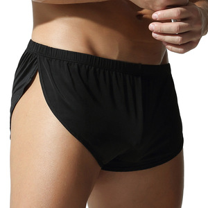 TAUWELL Pantalones Cortos de Boxeador de Seda Helada para Hombre, Transpirables, de Corte Alto Lateral, Pantalones Holgados de Moda, Pantalones Casuales para el Hogar y Dormir - Product Image 2