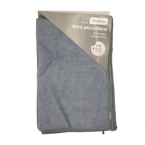 Panno in Microfibra Grigio 30x40cm 12 Pezzi Multiuso - Product Image 2