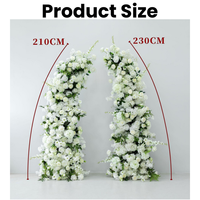 Arche de fleurs artificielles en tissu de soie hautement recommandée, décoration d'arche de fleurs artificielles pour mariage, arrangement floral