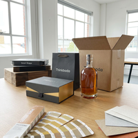 Caja de Embalaje de Vino de Papel Certificado Ecológico, Personalización de Marca, Estuche para Botella de Vidrio Reciclable y Sostenible, Precio de Fábrica