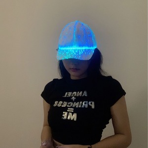 Casquette de baseball unisexe à LED avec fibre optique, taille réglable, sécurité pour <span class=keywords><strong>la</strong></span> marche nocturne, <span class=keywords><strong>la</strong></span> course à pied, le camping, les sports de plein air, les fêtes, les vacances - Product Image 5