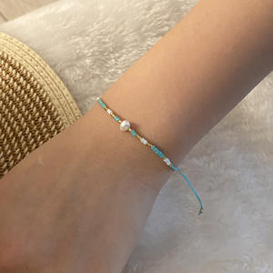 Bracelet tissé perles de riz tissé perle pendentif Bracelet pour femme Uionen 1264 - Product Image 4