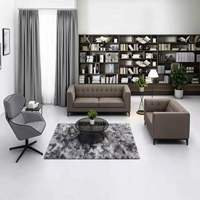 Ensemble de canapés sectionnels en tissu gris foncé avec structure métallique pour maison moderne, bureau, salon, hôtel - Mobilier commercial en gros
