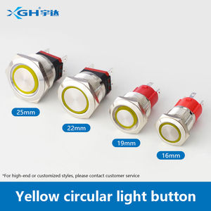 สวิตช์ปุ่ม LED แบบ15A กันน้ำรูปวงแหวนหัวแบนมีสัญลักษณ์ IP67กันน้ำมี<span class=keywords><strong>กระแส</strong></span>ไฟสูงสำหรับควบคุมในอุตสาหกรรม - Product Image 1