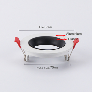 Vierkante Ronde Anti Glare Verstelbare Hoek Gu10 Armatuur Behuizing Gu10 Frame 7W Gu10 Verzonken <span class=keywords><strong>Downlight</strong></span>