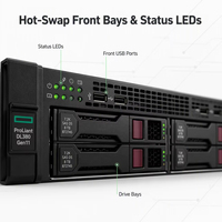 Serveur en rack HPE ProLiant DL380 Gen11 2U, processeur Intel Xeon Scalable, DDR5, centre de données d'entreprise