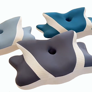 <span class=keywords><strong>Oreiller</strong></span> papillon moderne de haute qualité pour les dormeurs latéraux avec rembourrage en mousse à mémoire de forme lavable, protection cervicale - Product Image 6