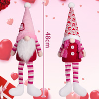 Gnomes de la Saint-Valentin à longues jambes, poupées en peluche en polyester, motif cœur, décoration de couple, fête festive à la maison, cadeau romantique