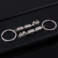 Porte-clés de train à vapeur en métal 3D Porte-clés pour hommes et femmes-Cadeau-bijoux-Petit sac-Accessoires-Porte-clés