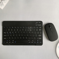 Set Keyboard tanpa kabel untuk PC Tablet, Set Kombo Mouse Mini ponsel Android dapat diisi ulang